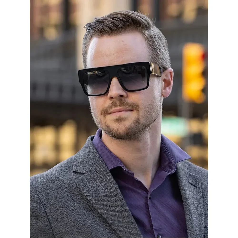 New Anna Karin Karlsson Mr 3Am Stories Grey White Gold Square Unisex Sunglasses